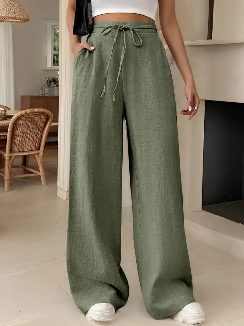 Damen lockere Hochbund-Hose R&B