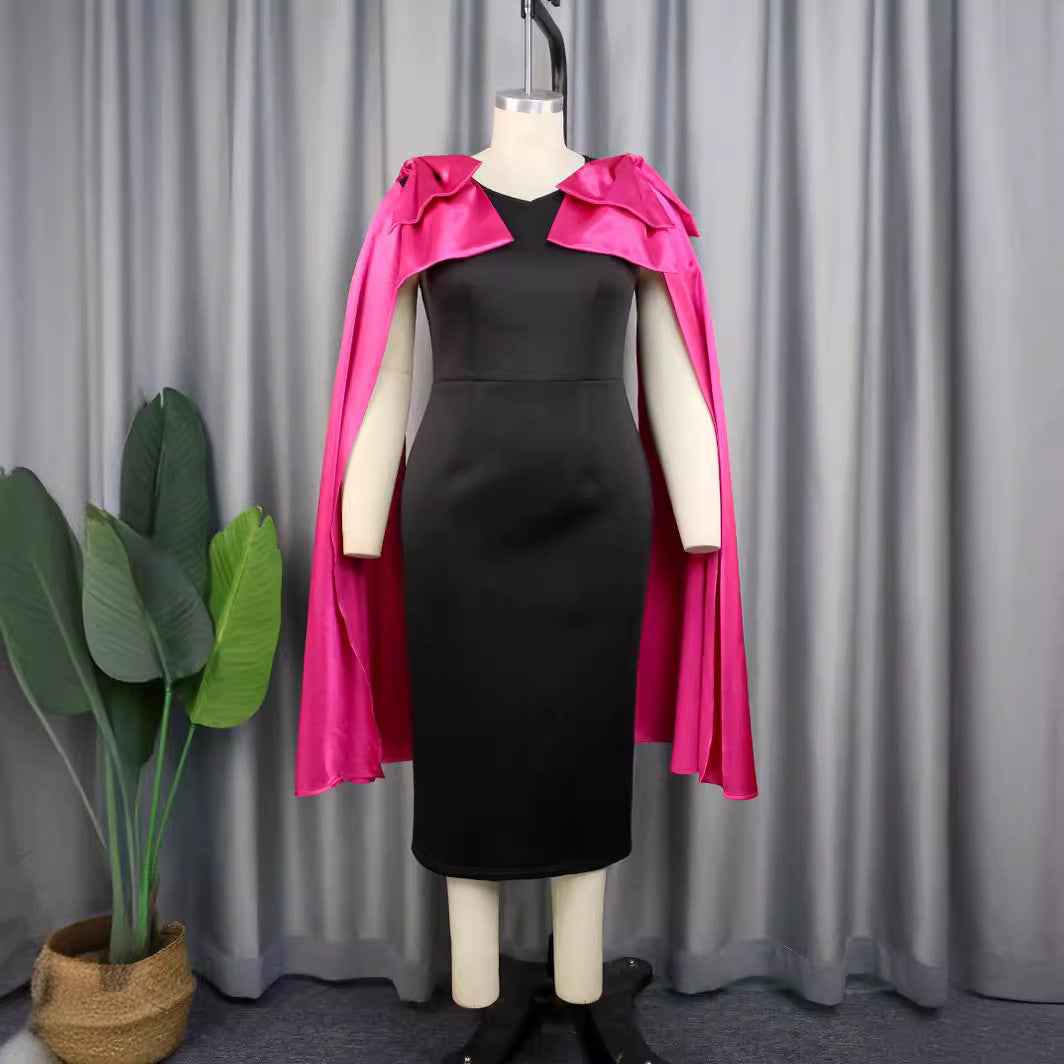 Damen Abendkleid mit eleganter Überwurfausschnitt R&B