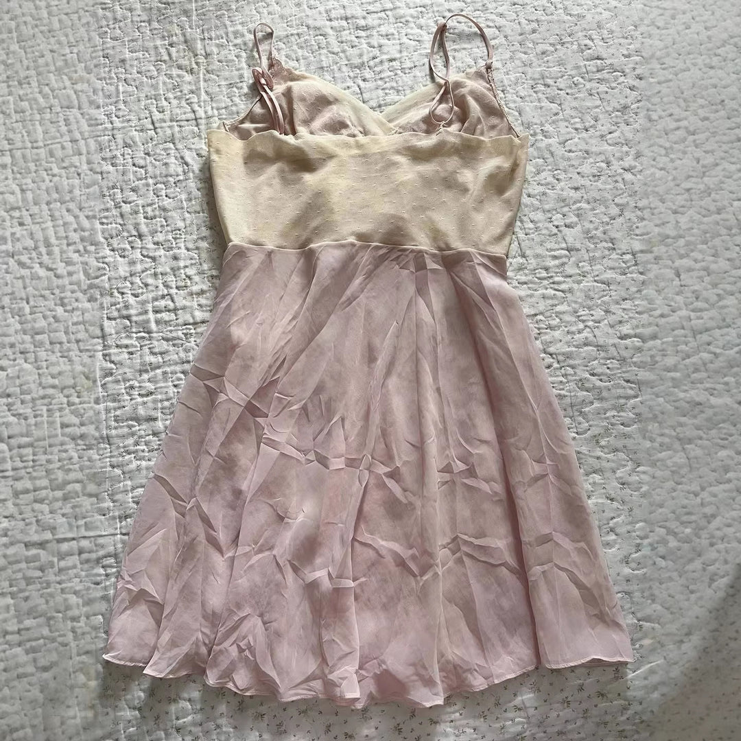 Damen Elegantes Nachthemd mit Spitzenverzierungen R&B