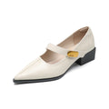 Damen elegante Pumps mit schickem Riemendesign und stabiler Blockabsatz