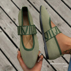 Damen Atmungsaktive Slip-On Ballerinas mit flexiblem Riemen R&B