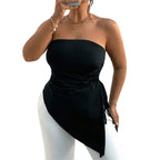 Damen asymmetrisches Bustieroberteil mit elegantem Wickeldesign R&B