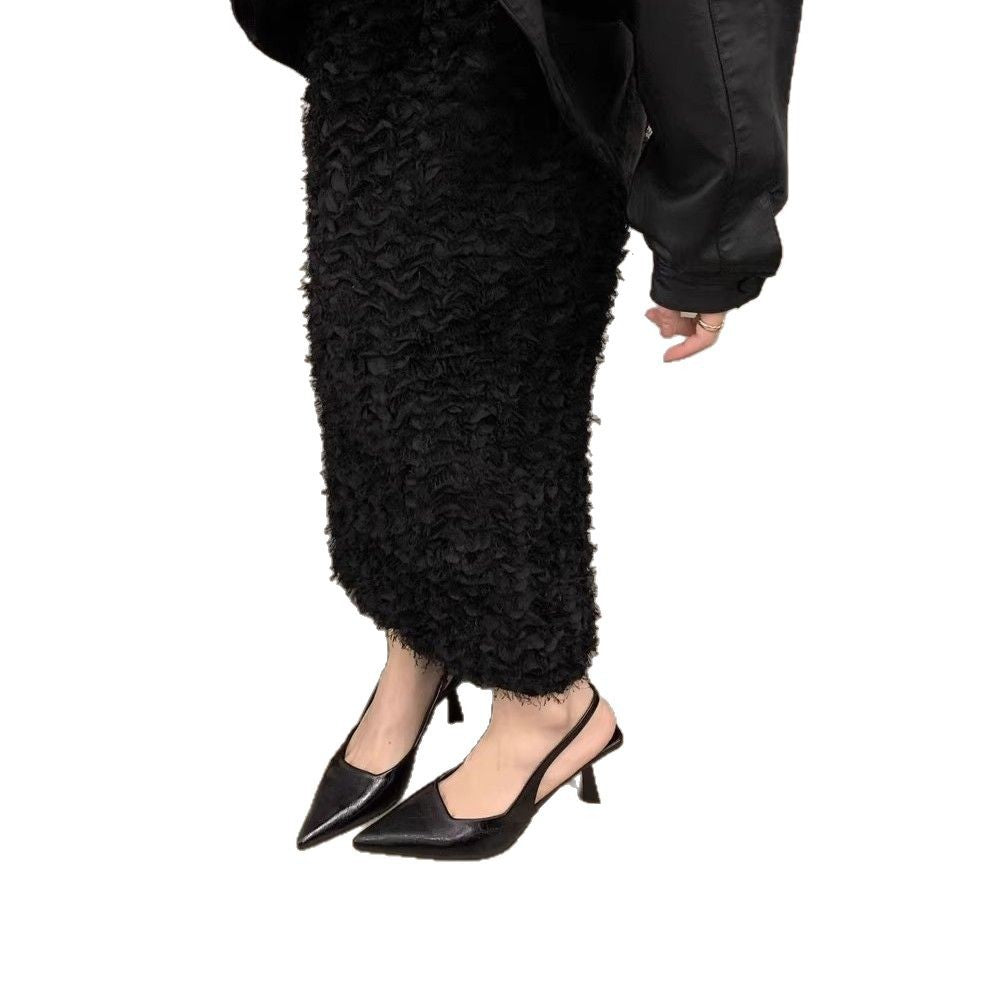 Damen Slingback-Pumps mit animalischem Print und feinem Absatz R&B