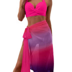 Damen Badeanzug-Set mit farbenfrohem Wickelrock und komfortablem Oberteil R&B