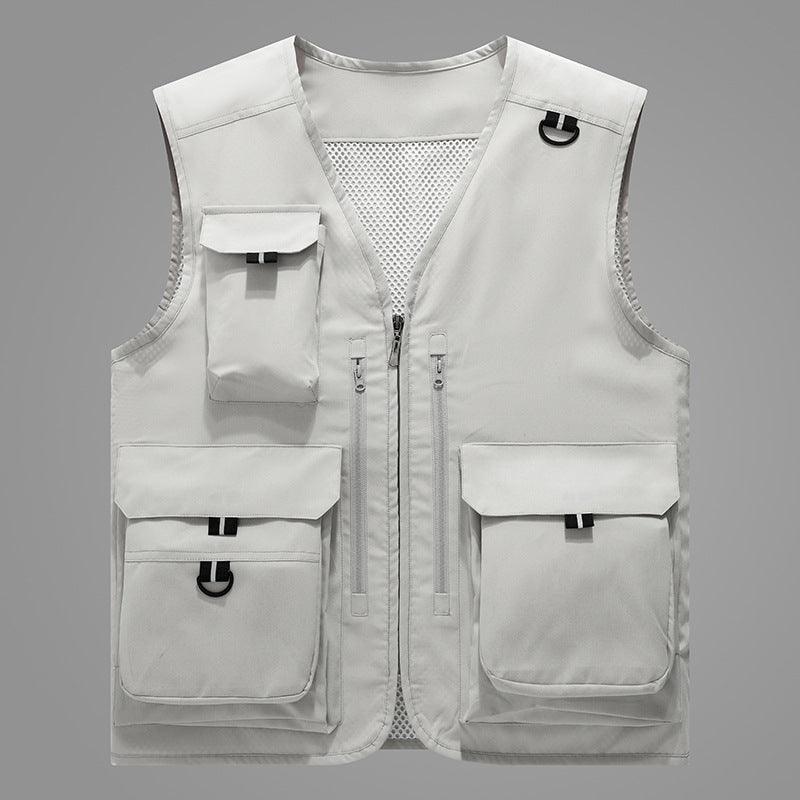 Damen multifunktionale Outdoor-Weste mit zahlreichen Taschen und atmungsaktivem Futter R&B