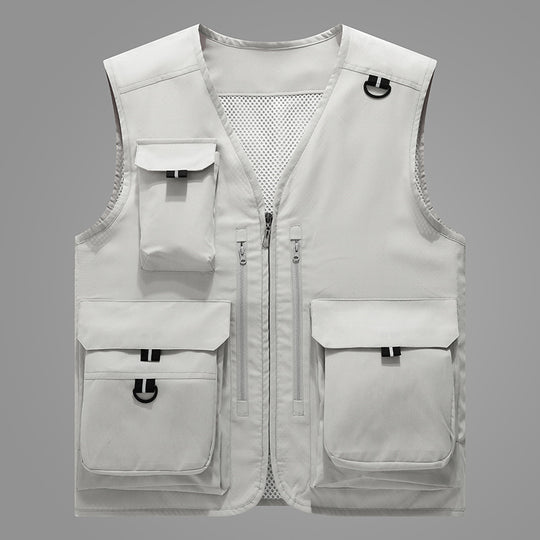 Damen multifunktionale Outdoor-Weste mit zahlreichen Taschen und atmungsaktivem Futter R&B