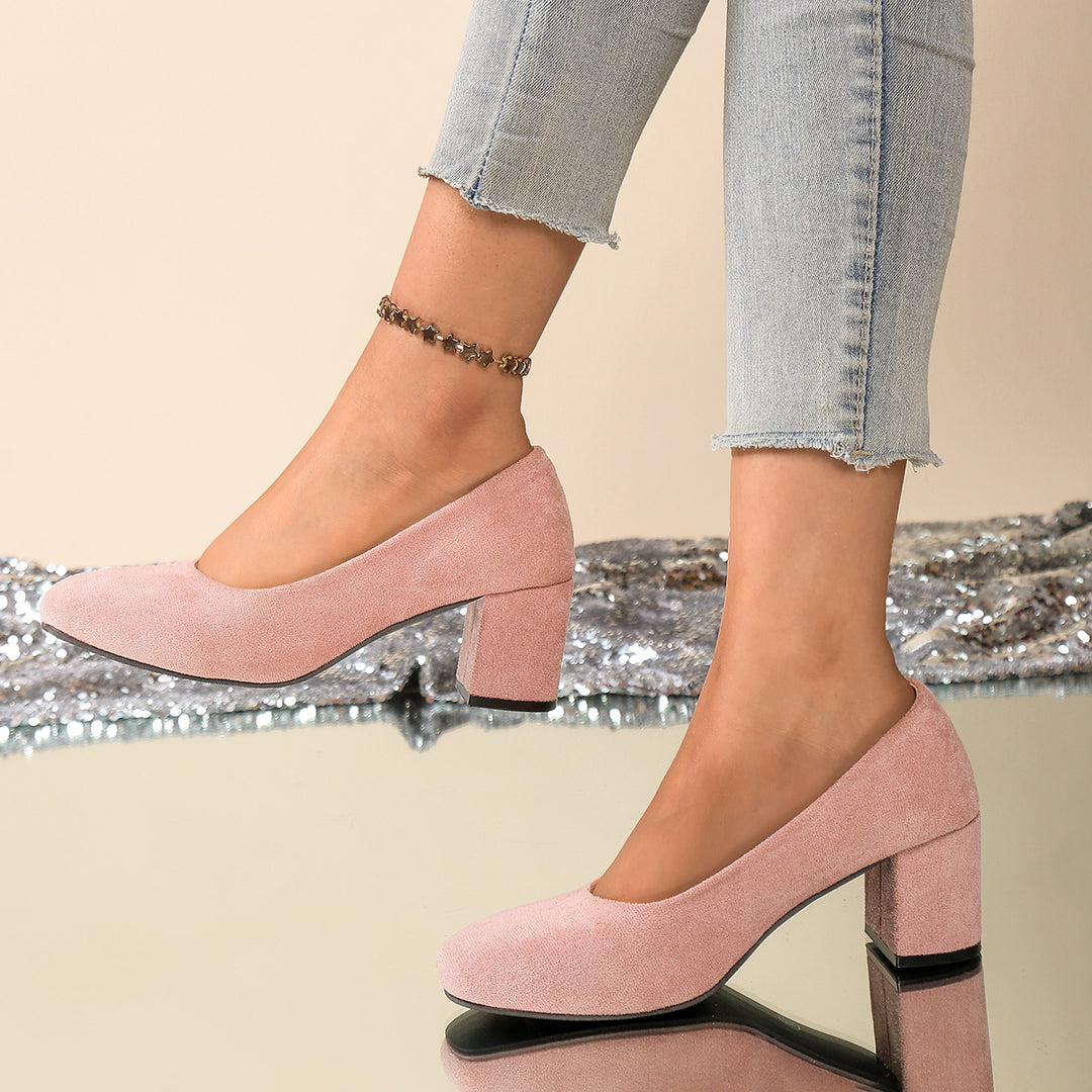 Damen Elegante und bequeme Pumps mit Blockabsatz R&B