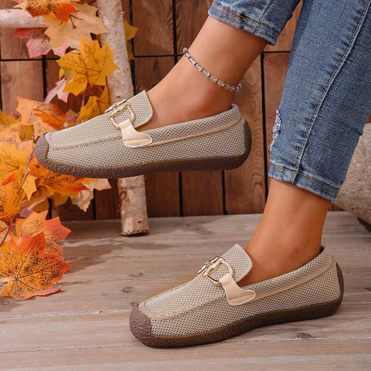 Damen Komfortable Freizeitschuhe mit dekorativen Schnallen R&B