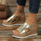 Damen Komfortable Wedge-Sandaletten mit modischem Design und anatomischem Fußbett R&B