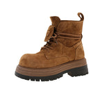 Damen robuste Winterboots mit authentischem Wildleder und stabiler Gummisohle R&B