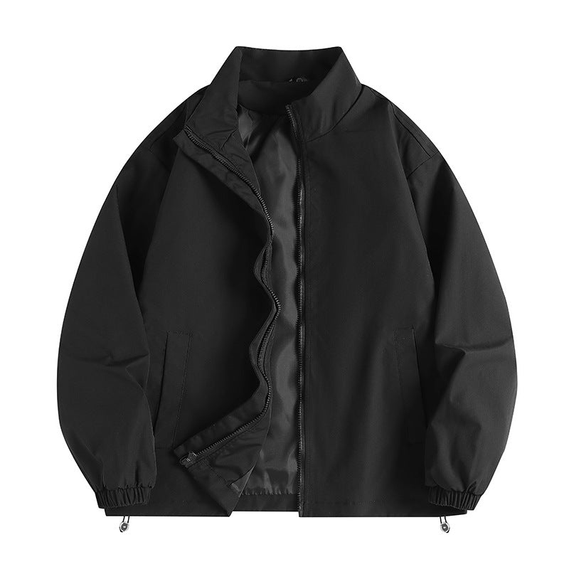 Herren lässige Windjacke mit hochabschließendem Kragen und praktischen Taschen R&B