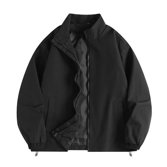 Herren lässige Windjacke mit hochabschließendem Kragen und praktischen Taschen R&B