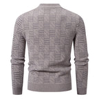 Herren Strickpullover mit strukturiertem Design und hohem Kragen R&B