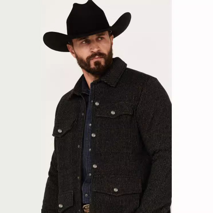 Herren strapazierfähige Baumwolljacke im rustikalen Look mit praktischen Klappentaschen R&B