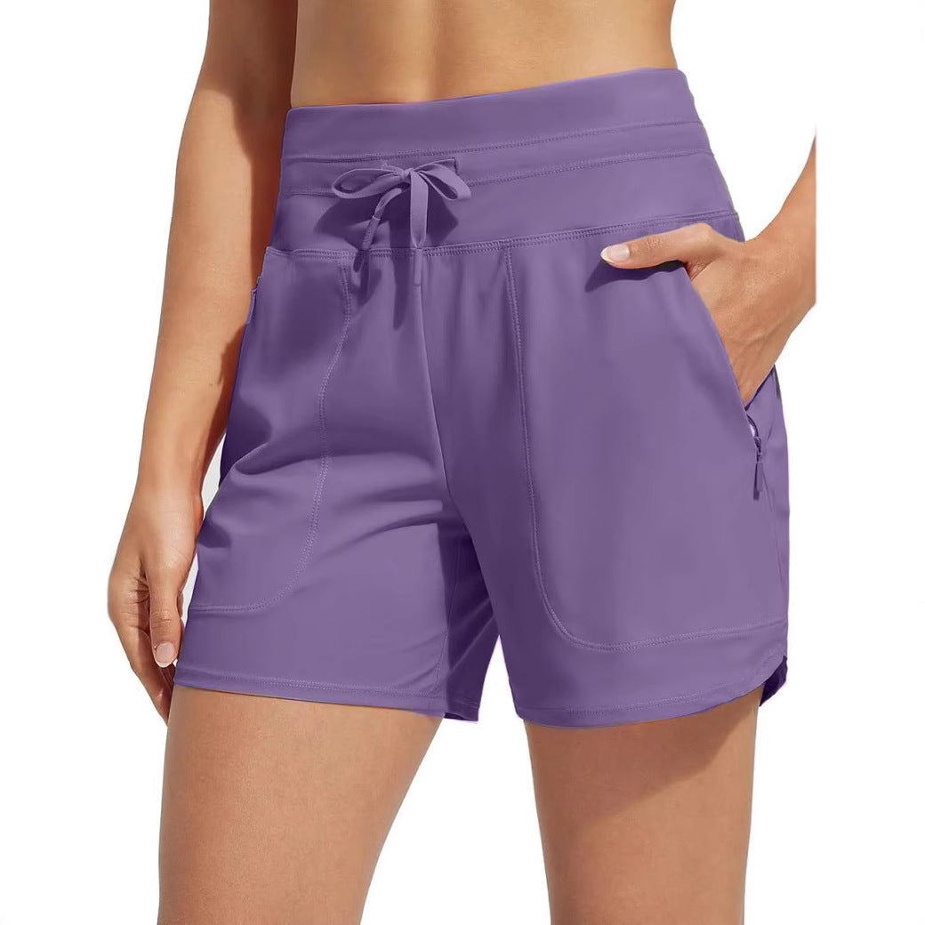 Damen Performance aktive Shorts mit integriertem Boxershorts-Futter R&B