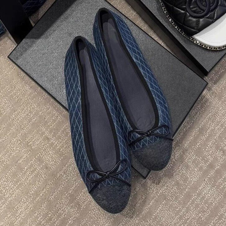 Damen Ballerinas mit elegantem Kontrast-Design und weichem Fußbett R&B