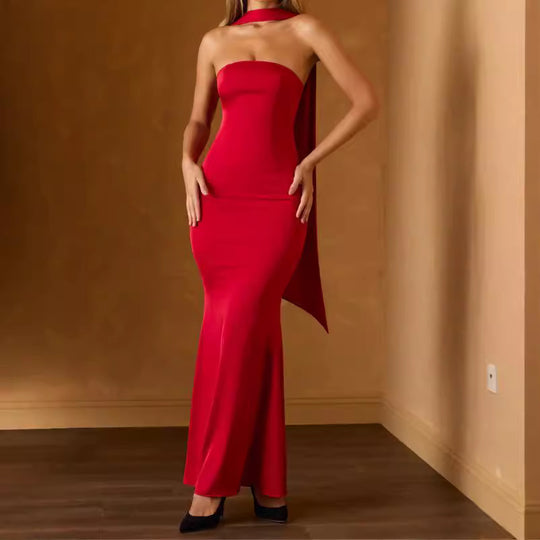 Damen Maxikleid im eleganten Stil mit schmalem Schnitt R&B