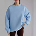 Damen Oversized Sweatshirt mit lässigem Schnitt und hohen Bündchen R&B