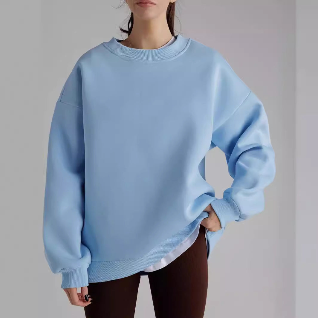 Damen Oversized Sweatshirt mit lässigem Schnitt und hohen Bündchen R&B