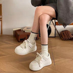 Damen Plattform Sneakers mit sportlichem Design und dämpfender Sohle R&B