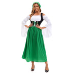 Damen nan Renaissance Dirndl Kostüm mit Schnürmieder und Carmenärmeln R&B