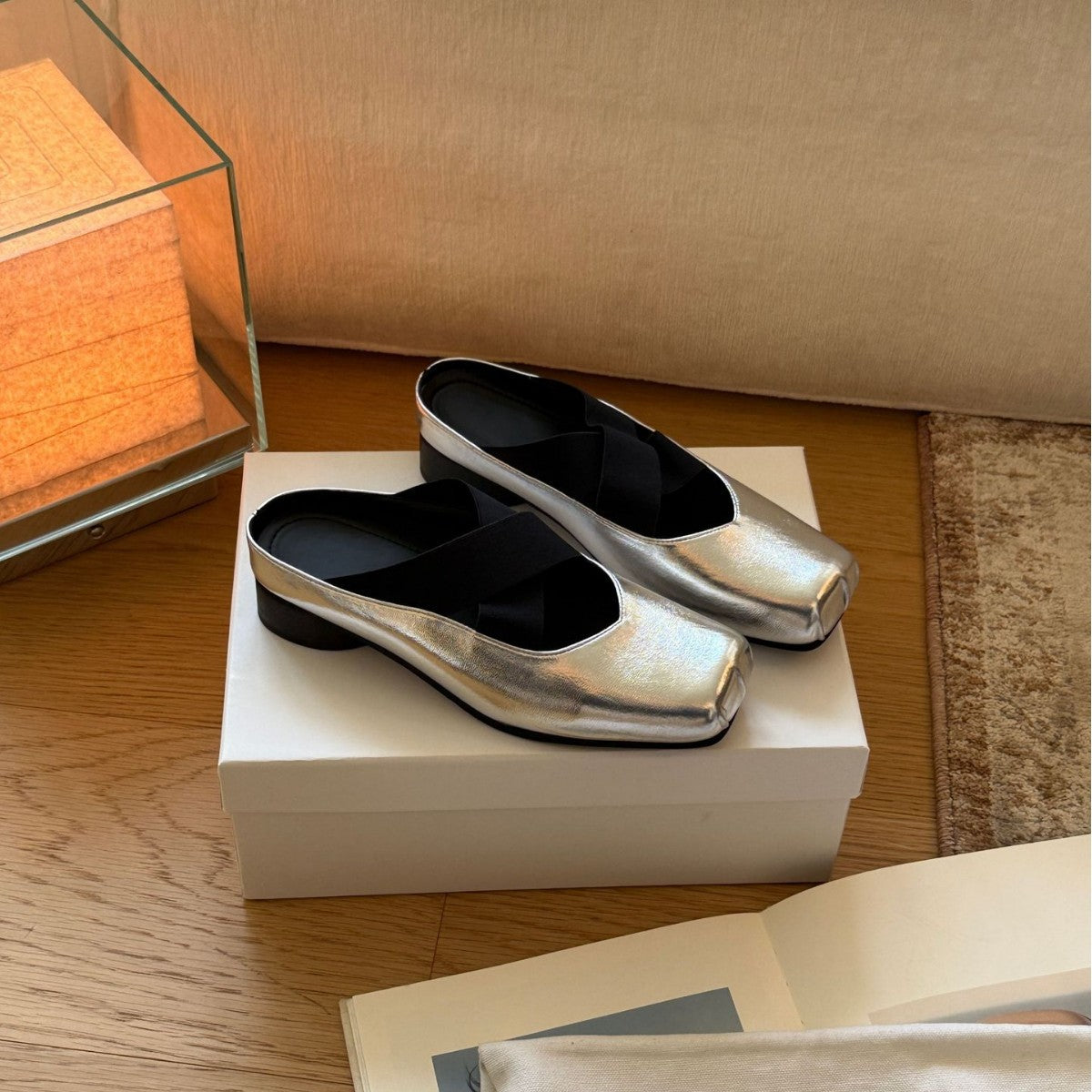 Damen Elegante Ballerinas mit auffälligem Glanz und passgenauem Schnitt R&B