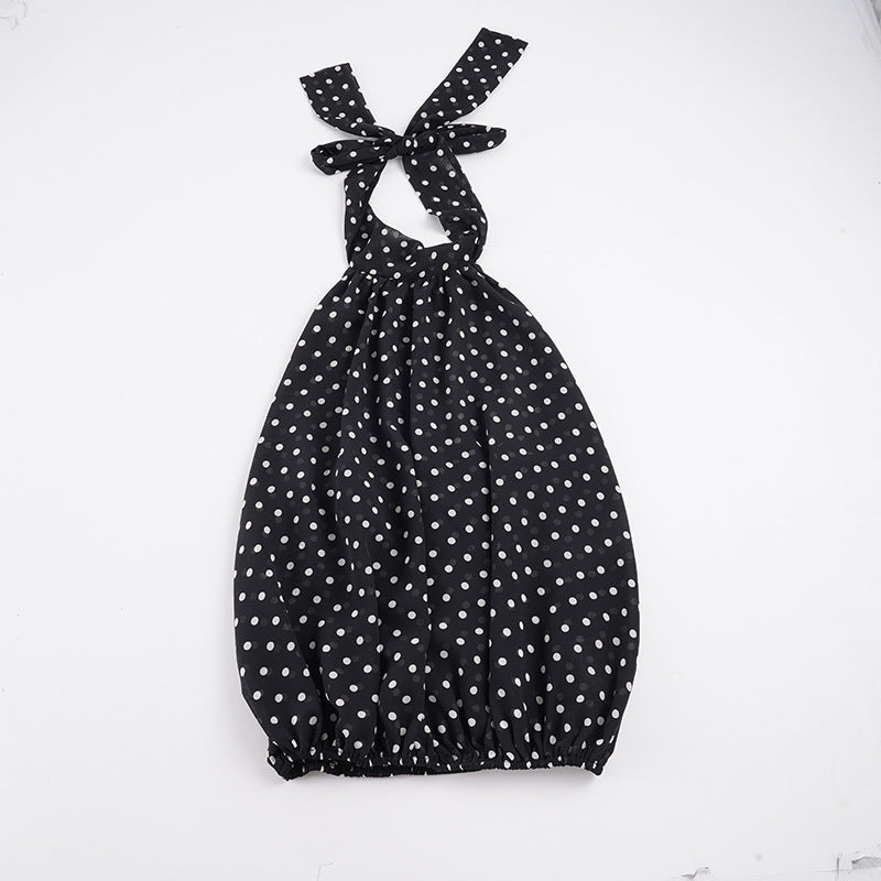 Damen Haltertop mit Polka-Dots und Schleifenakzent R&B