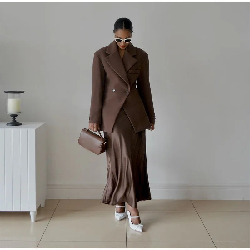 Damen Modischer Blazer mit doppelter Knopfleiste und tailliertem Schnitt R&B