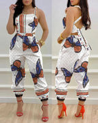 Damen lässiger Overall mit floralem Design R&B