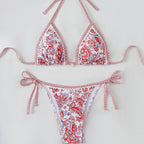 Damen Triangel-Bikini mit aufwendigem Floral-Design R&B