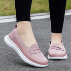Damen Bequeme Slip-On Sneakers mit atmungsaktiver Mesh-Oberfläche R&B