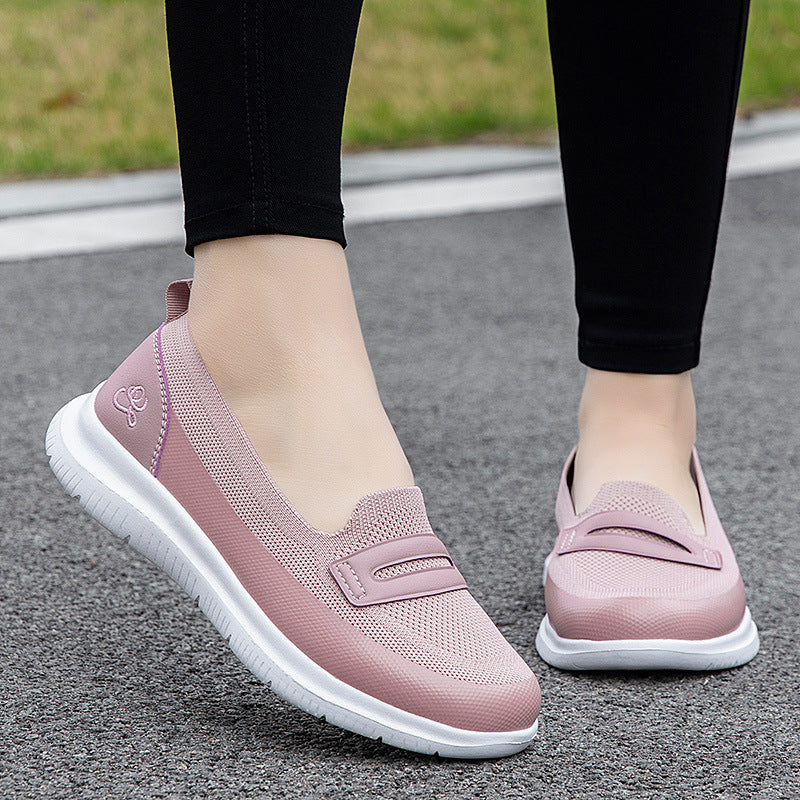 Damen Bequeme Slip-On Sneakers mit atmungsaktiver Mesh-Oberfläche R&B