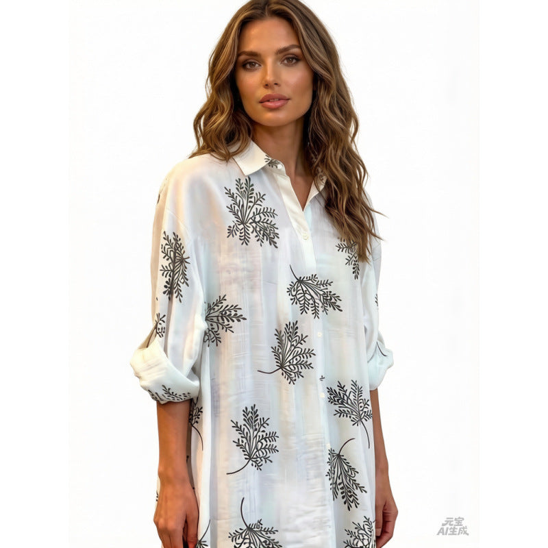 Damen Blusenshirt mit blumigem Motiv und legerem Schnitt R&B