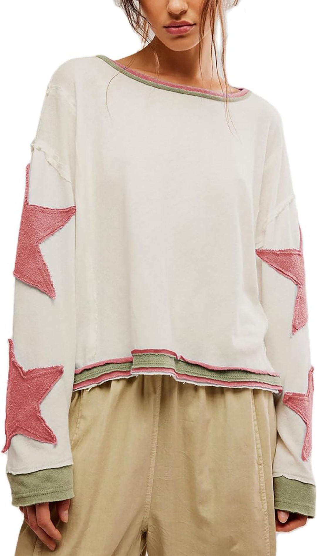 Damen lässiger Pullover mit Sternen-Design R&B