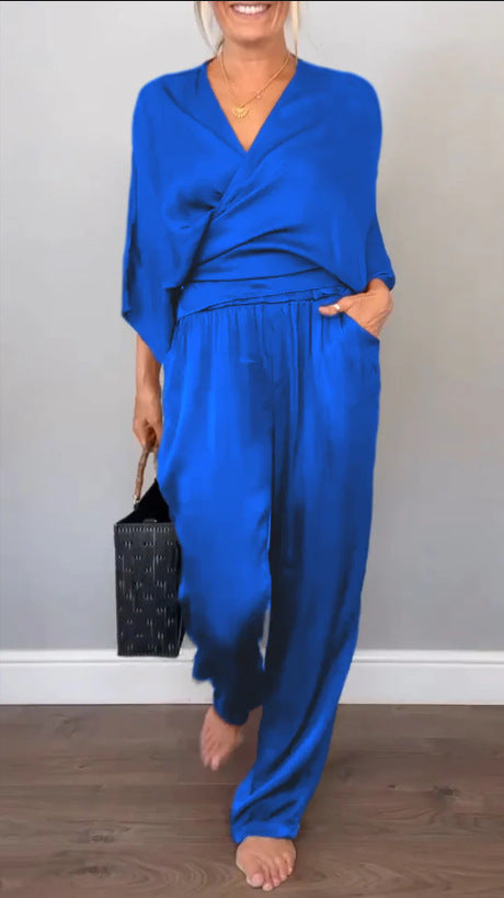 Damen elegantes und bequemes Jumpsuit Set R&B
