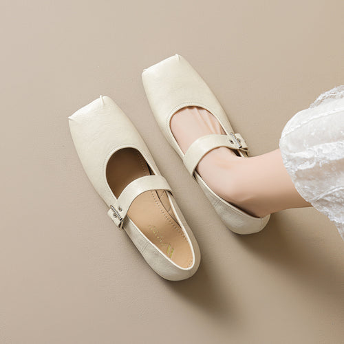 Damen Ballerinas mit modischem Riemenverschluss und orthopädischer Innensohle R&B