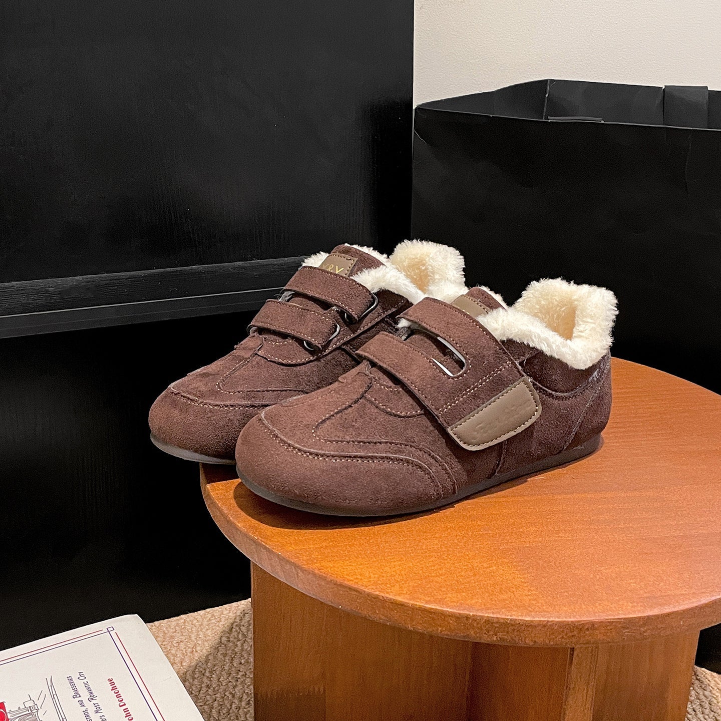 Damen Clogs mit flauschigem Innenfutter und rutschfester Sohle R&B