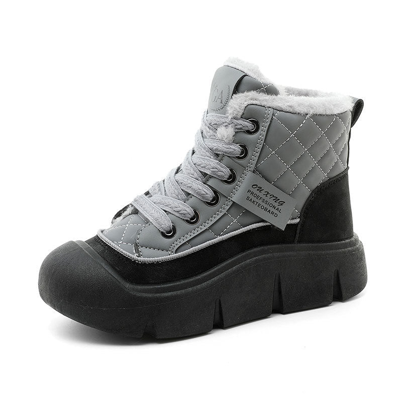 Damen Winterliche High-Top Stiefel mit kuscheligem Innenfutter und rutschfester Sohle R&B