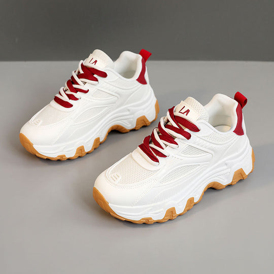 Damen modische Sneakers mit atmungsaktiver Mesh-Oberfläche und rutschfester Sohle R&B