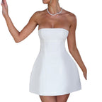 Damen schulterfreies Cocktailkleid mit elegantem Schnitt R&B