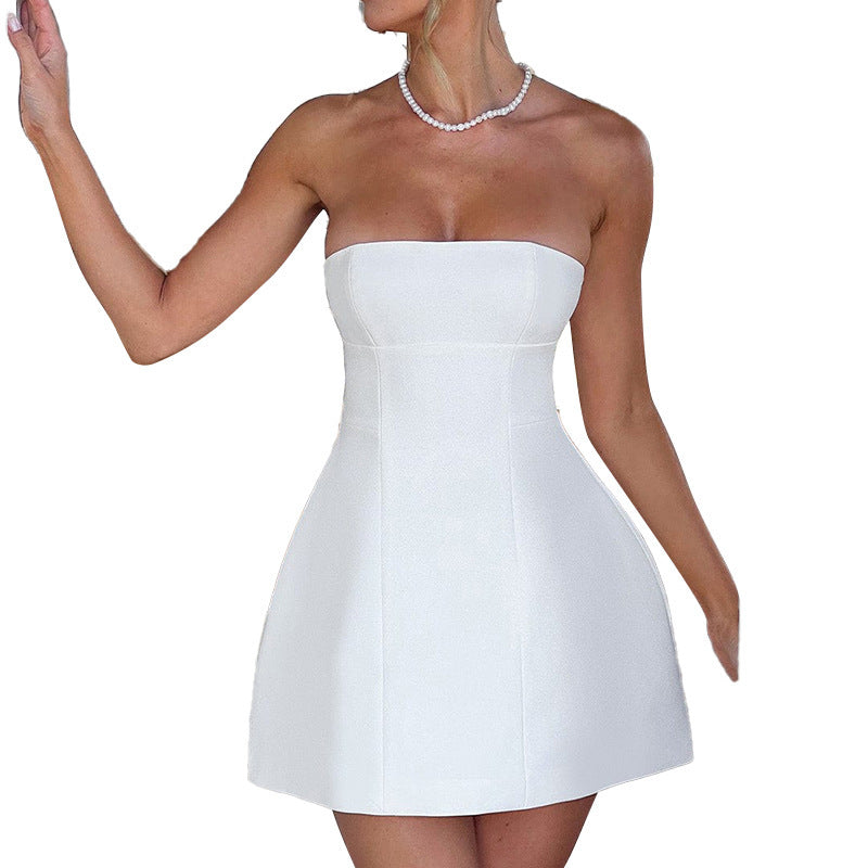 Damen schulterfreies Cocktailkleid mit elegantem Schnitt R&B