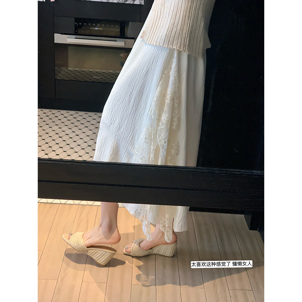 Damen Keil-Sandalen mit geflochtener Vorderpartie R&B
