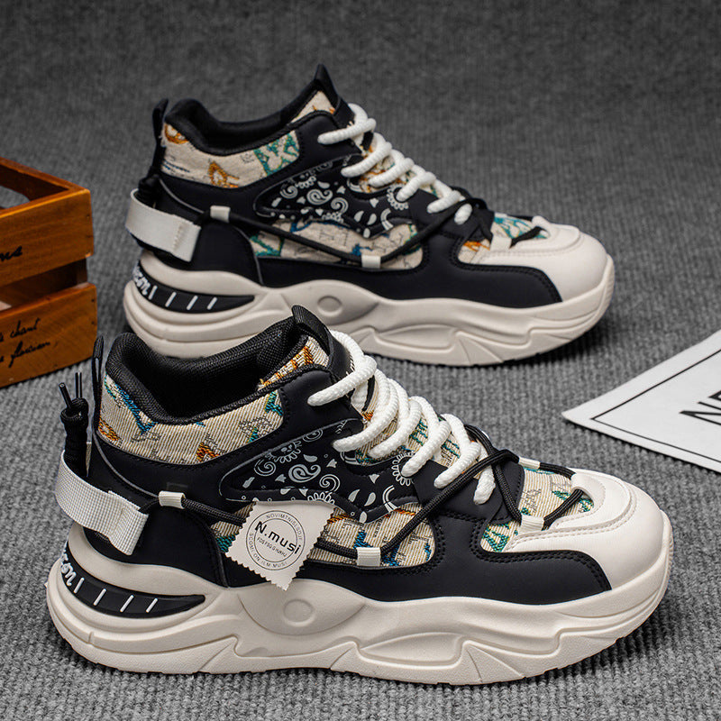 Damen Sportliche High-Top Sneakers mit modischem Ethno-Muster und innovativer Sohlentechnologie