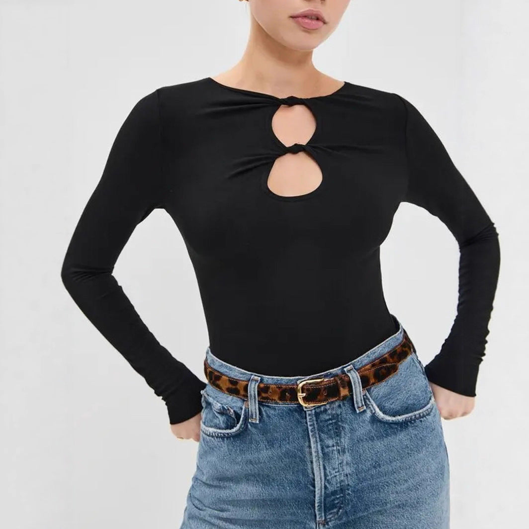 Damen Langarm Oberteil mit raffinierten Cut-Outs und eleganten Details R&B