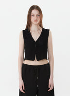 Damen luftiges Strickoberteil mit V-Ausschnitt und offener Front R&B