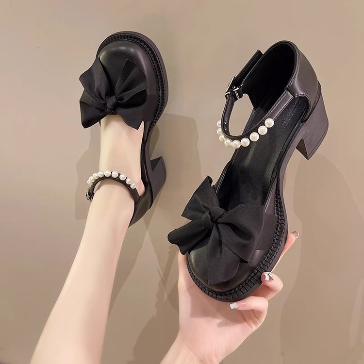 Damen Sandalen mit eleganter Schleifenverzierung und modischem Perlenriemen R&B