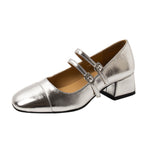 Damen Ballerina-Schuhe mit doppelt verstellbarem Riemchen und bequemer Sohle