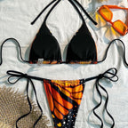 Damen Triangel-Bikini mit lR&Bhaftem Schmetterlingsdesign R&B