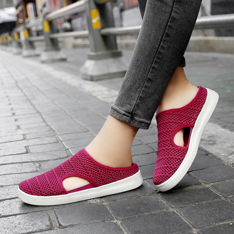 Damen Atmungsaktive Slip-On Clogs mit elastischem Netzdesign R&B