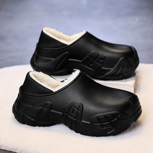 Damen Gemütliche Clogs mit flauschigem Innenfutter und rutschfester Sohle R&B